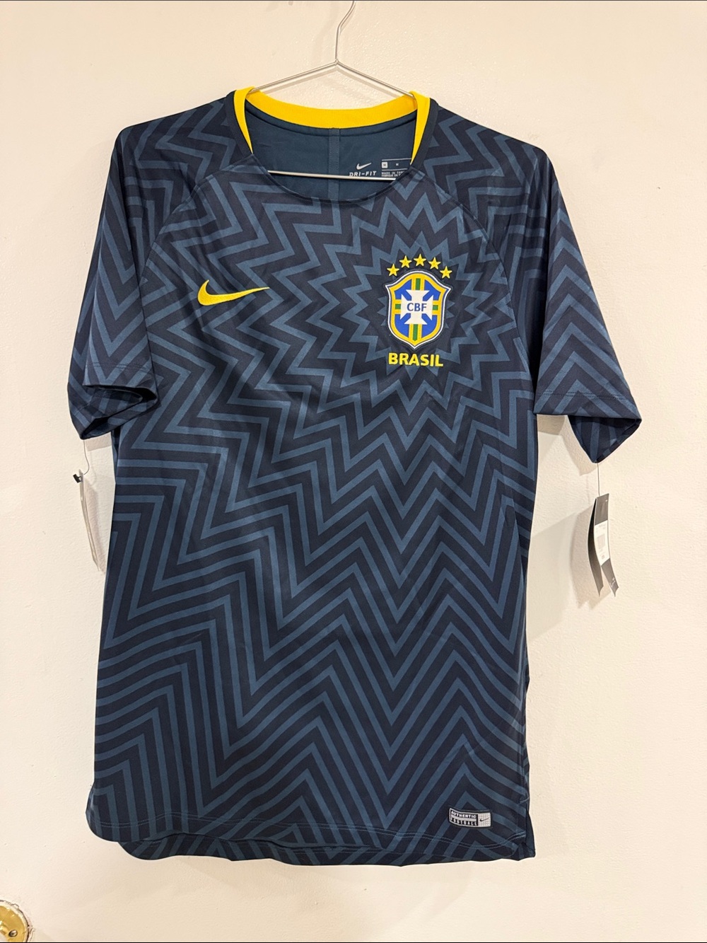 Authentic Nike Brazil CBF Away Jersey - Navy & Yellow Accents
